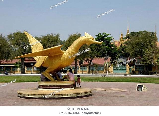 Garuda Skulptur in Phnom Penh