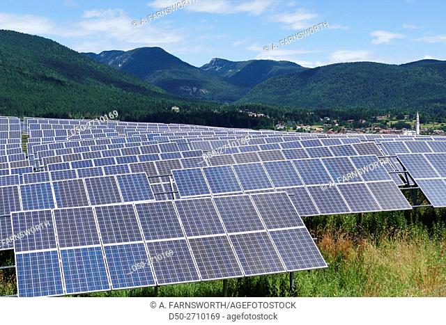 Solar panels. Asiago, Veneto Region, Italy