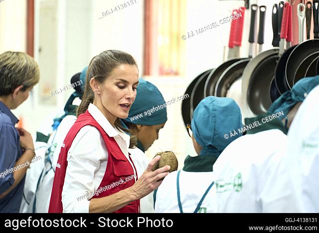 Queen Letizia of Spain visits Training Centre on June 13, 2023 in Cartagena, Colombia.This is Queen Letizia's eighth cooperation trip