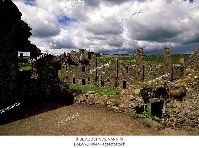 Ruins of Dunnottar Castle, Stonehaven, Scotland. United Kingdom, 15th-17th century