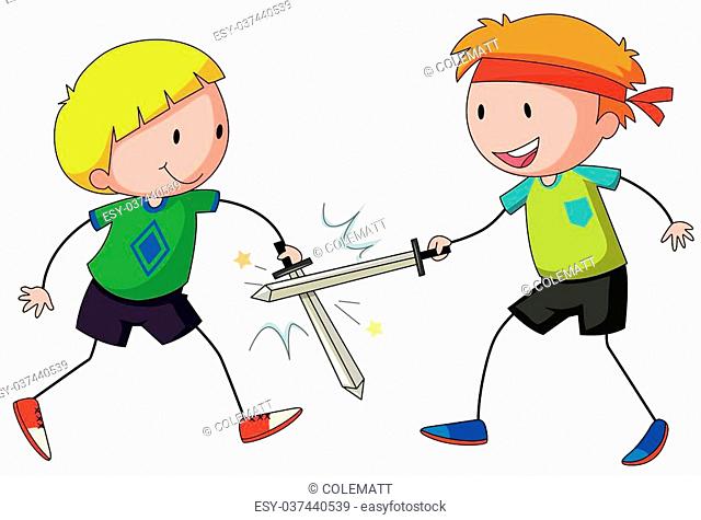 Children playing sword fight Stock Photos and Images | agefotostock