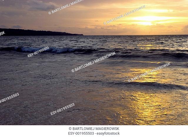 Sunset in Jimbaran beach, Bali Island