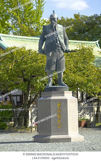 Statue of Samurai Toyotomi Hideyoshi at Osaka Castle Park Japan Asia