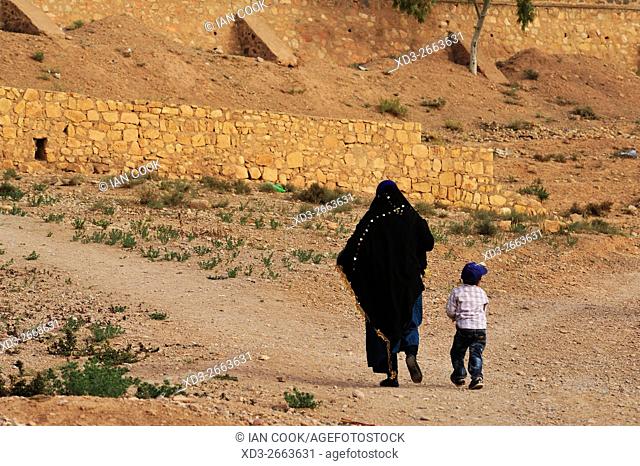 mother and son, Boumalne Dades, Tinghir Province, Morocco