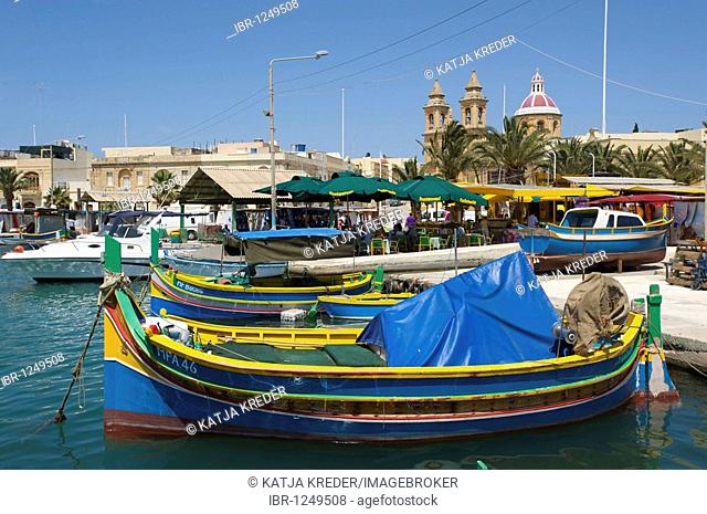 Fishing boats in Marsaxlokk, Malta, Europe
