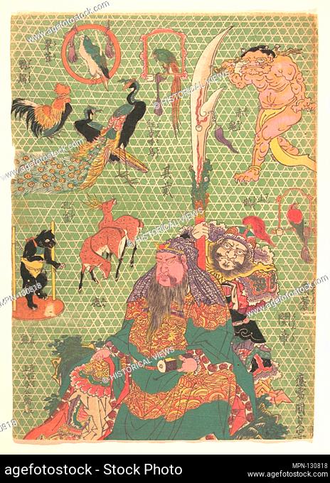 Artist: Utagawa Kunisada (Japanese, 1786-1865); Period: Edo period (1615-1868); Date: 1819; Culture: Japan; Medium: Polychrome woodblock print; ink and color on...