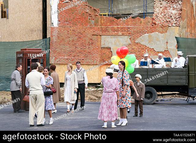 RUSSIA, MOSCOW - AUGUST 30, 2023: A film set at the Moskino cinema park in the village of Yurovo. Alexander Shcherbak/TASS