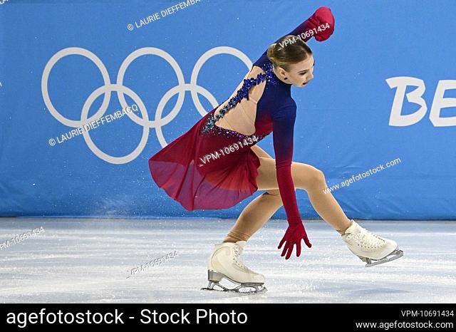 Dutch figure skater Lindsay Van Zundert pictured in action during the Free Skating event of the Women's Figure Skating competition