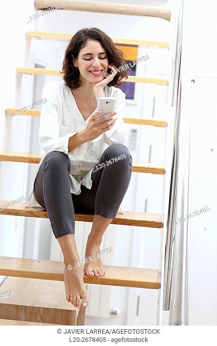 Woman with smartphone