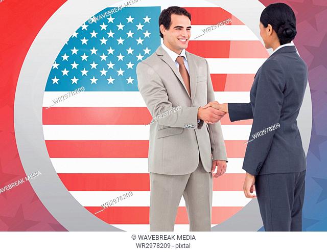 Handshake for independence day