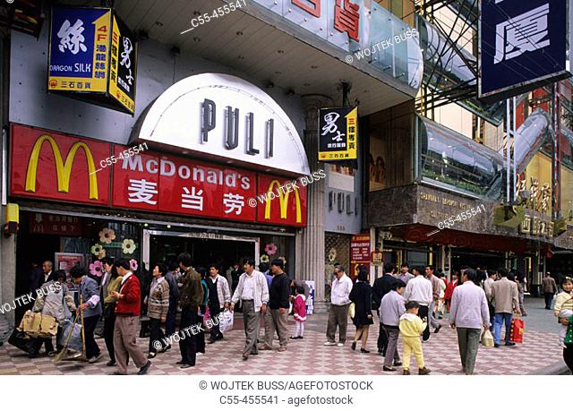 McDonalds. Nanjing Donglu, main shopping area. Shanghai. China