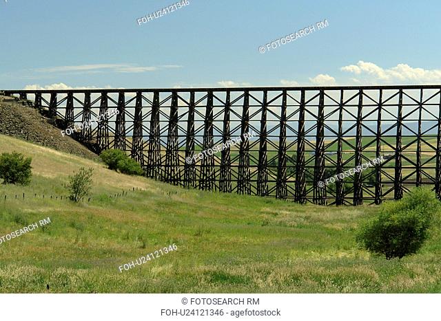 Cottonwood, ID, Idaho, Camas Prairie, Railroad on Stilts, trestles, some of world's tallest