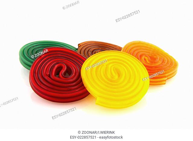 Colorful candy rolls