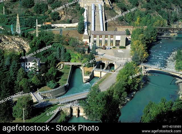 hydroelectric power station, montjovet, italy