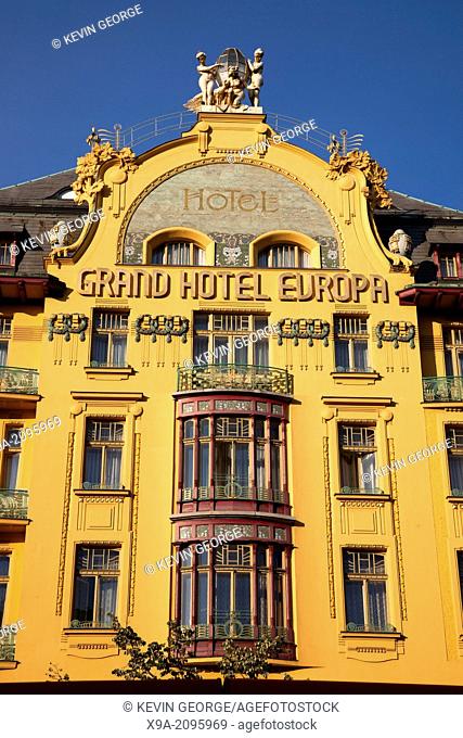 Grand Hotel Europa; Wenceslas Square; Prague; Czech Republic; Europe