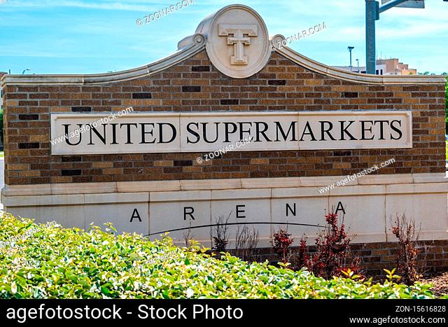Lubbock, TX, USA - April 28, 2019: A United Supermarket Arena
