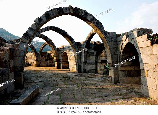 UNESCO world heritage Champaner Pavagadh ; celebration hall or (Saat Kamaan)  used for secret meetings and celebrations ; hill of pavagadh ; Champaner ;...