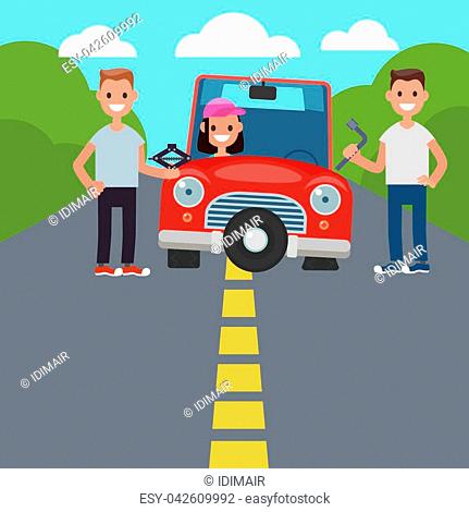 Car sharing vector concepts Stock Photos and Images | agefotostock