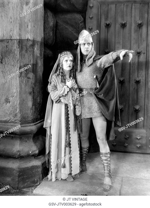 May McAvoy and Ramon Novarro, on-set of the Silent Film, Ben-Hur, 1925