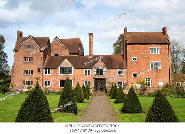 Harvington Hall, a moated medieval and Elizabethan manor-house in the English Midlands