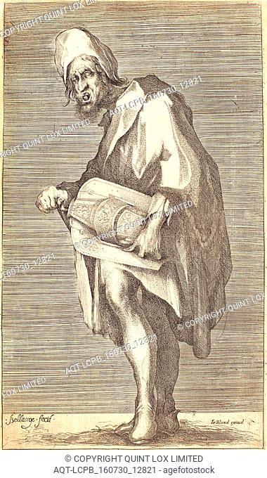 Jacques Bellange, French (c. 1575-died 1616), The Blind Hurdy Gurdy Player, etching and engraving on laid paper; laid down