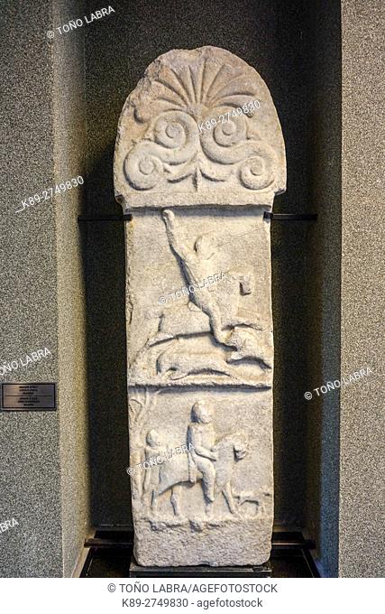 Greco Persian Grave Stele from Manisa. Bergama Museum. Ancient Classic Greece. Asia Minor. Turkey
