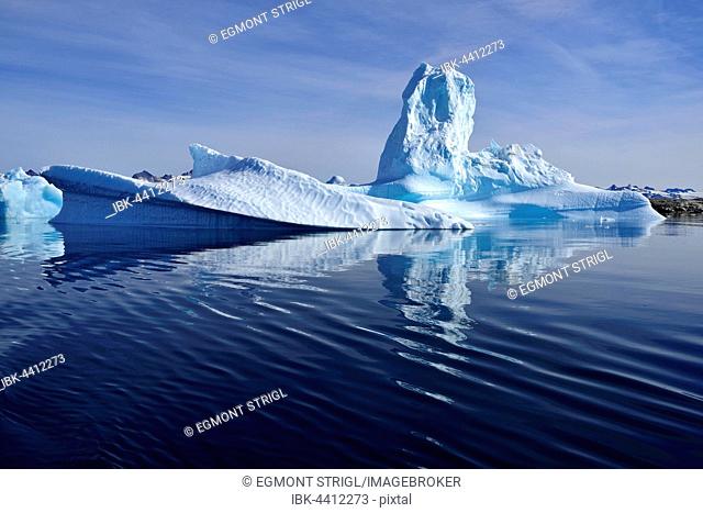 Iceberg drifting in Sermilik Fjord, East Greenland, Greenland