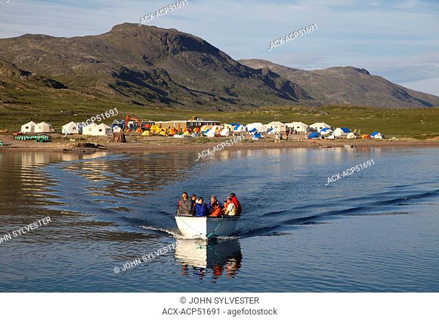Kangidluasuk, base camp at Saglek Bay used by visitors, Parks Canada and Labrador Inuit Association, Labrador, Canada