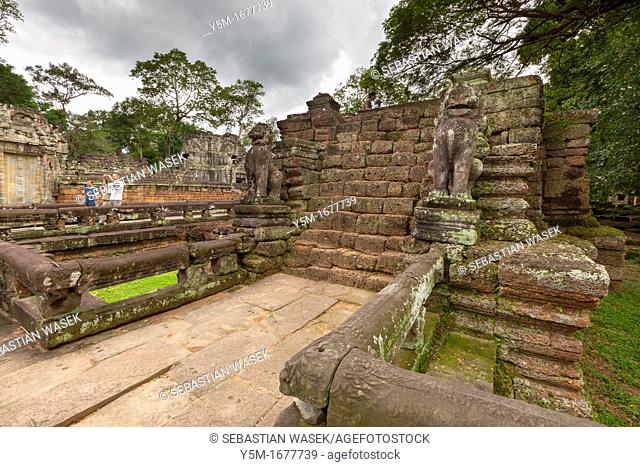 Preah KhanPrah Khan, Sacred Sword, is a temple at Angkor, Cambodia, built in the 12th century for King Jayavarman VII, It is located northeast of Angkor Thom