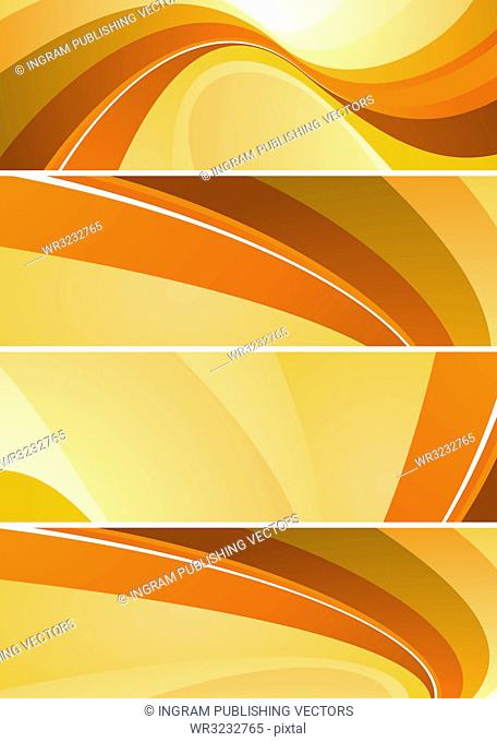 Orange and brown flowing abstract design that would make ideal background