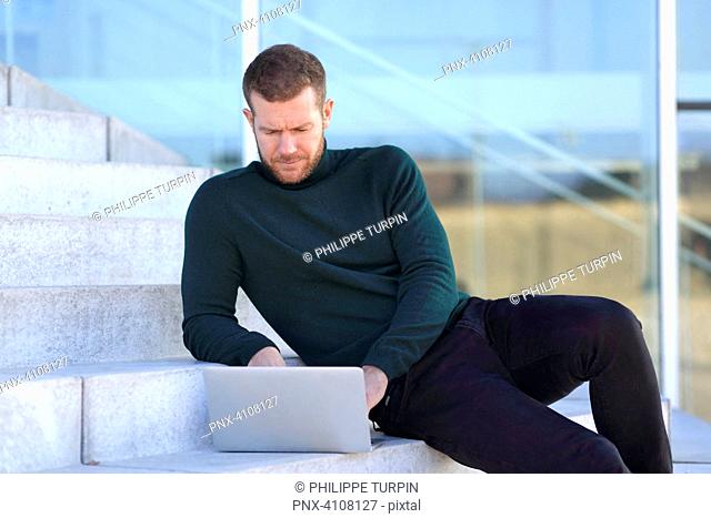 Man with computer