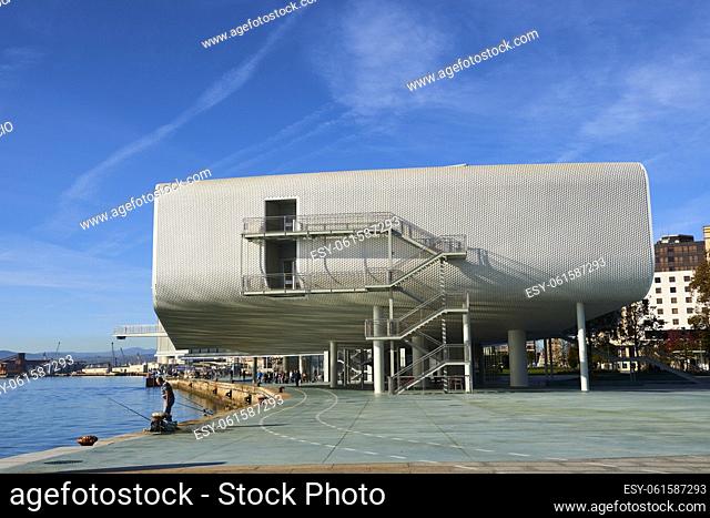 Botin Center Museum Art and Culture. Botin Foundation, architect Renzo Piano. Santander, Cantabrian Sea, Cantabria, Spain, Europe