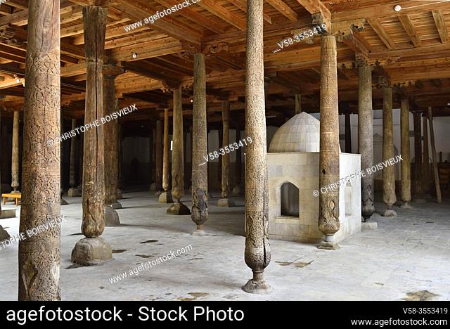 Uzbekistan, Khorezm, Khiva, Unesco World Heritage Site, Old city of Itchan Qala, Juma mosque (Friday mosque)
