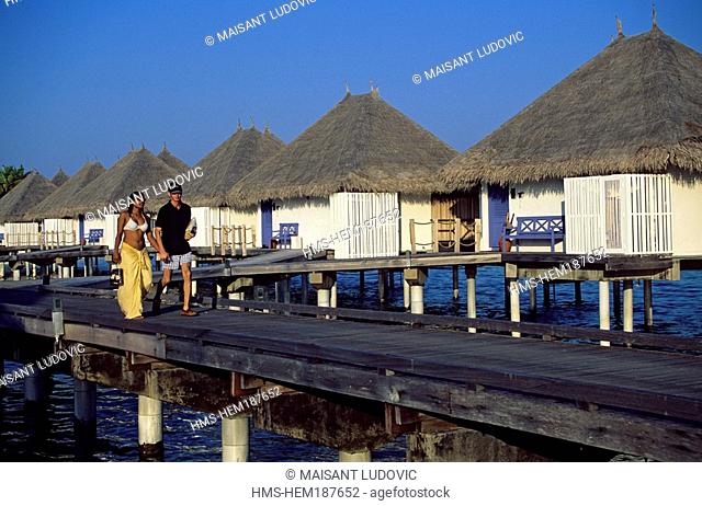 Maldive Islands, Male Atoll, Kuda Huraa, Four Seasons Hotel, Water bungalows