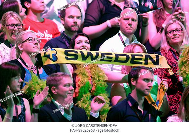 Swedish fans cheer prior to the beginning of the Grand Final of the Eurovision Song Contest 2013 in Malmo, Sweden, 18 May 2013