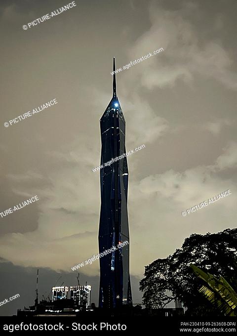 06 March 2023, Malaysia, Kuala Lumpur: The Merdeka 118 skyscraper is currently under construction in Kuala Lumpur. At 678