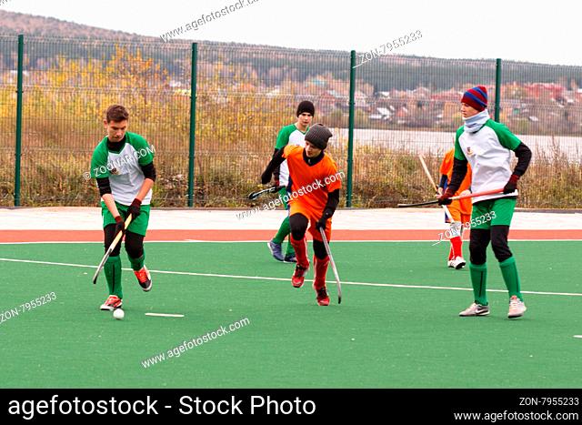 Russian youth championship 2015 field hockey. October 5, 2015. Team of Ekaterinburg vs team of Rostov region