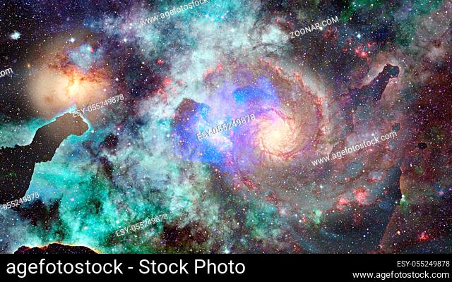 Galaxy and Nebula. Abstract space background. Elements of this Image Furnished by NASA