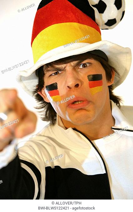 German football fan, portrait
