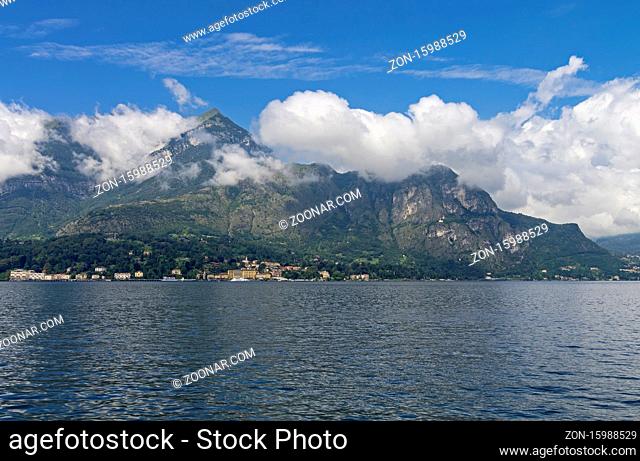 Lake Como, Italy. View from the promenade of the town of Bellagio