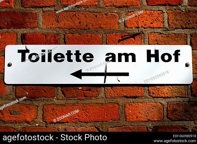 Hinweisschild in Norby/Deutschland - Information sign in Norby/Germany