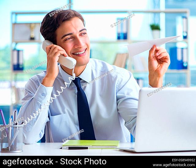 The sales agent working in travel agency