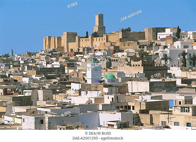 Tunisia - Sousse. Ancient Sousse. Medina. UNESCO World Heritage List, 1988. Fortified religious building 'Ribat' and Kasbah