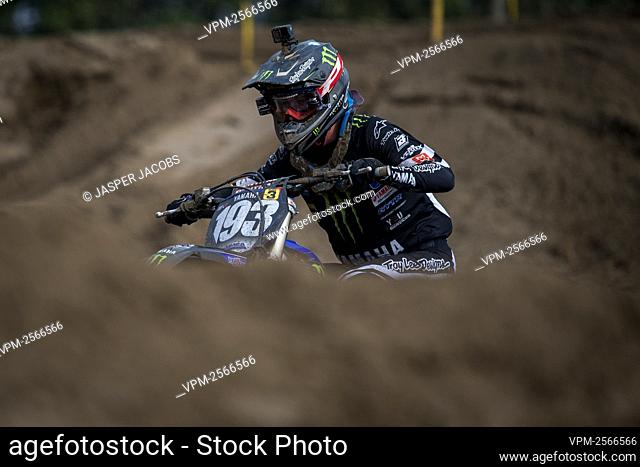 Belgian Jago Geerts pictured in action during the motocross MX2 Grand Prix, 13th (out of 18) race of the FIM Motocross World Championship