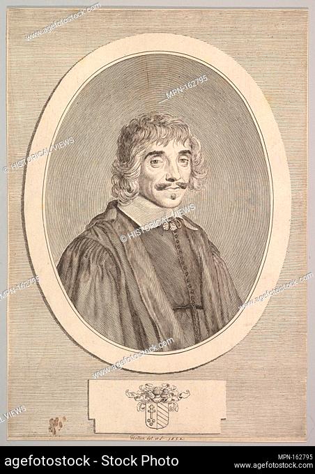 Jean Perrault. Artist: Claude Mellan (French, Abbeville 1598-1688 Paris); Sitter: Portrait of Jean Perrault (French); Date: 1652; Medium: Engraving; Dimensions:...
