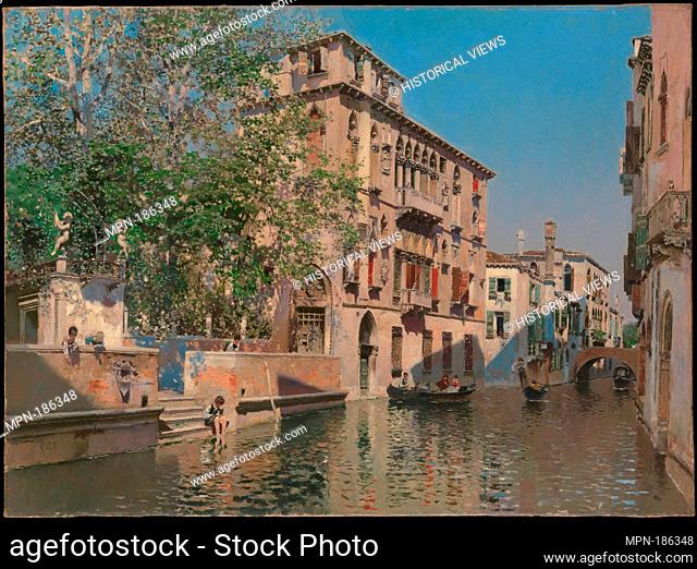 A Canal in Venice. Artist: Martín Rico y Ortega (Spanish, Madrid 1833-1908 Venice); Date: ca. 1875; Medium: Oil on canvas; Dimensions: 19 3/4 x 26 3/4 in