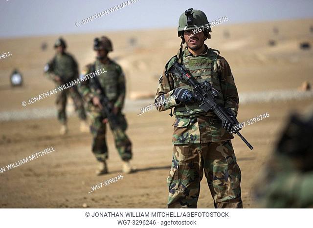 AFGHANISTAN Helmand Province -- 02 Feb 2013 -- Afghan Commandos from 3rd Company, 7th Special Operations Kandak participate in react to fire drills in Helmand...