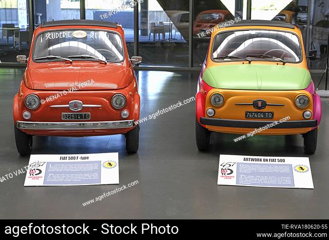 A view of Fiat 500 exhibition , Turin, ITALY-18-06-2020