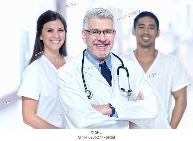 Multiracial medical team