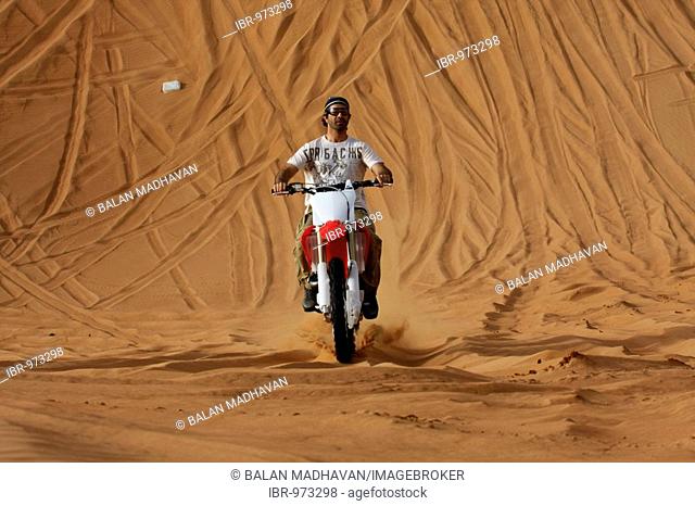 Motorbike, desert safari, Dubai, United Arab Emirates, Middle East